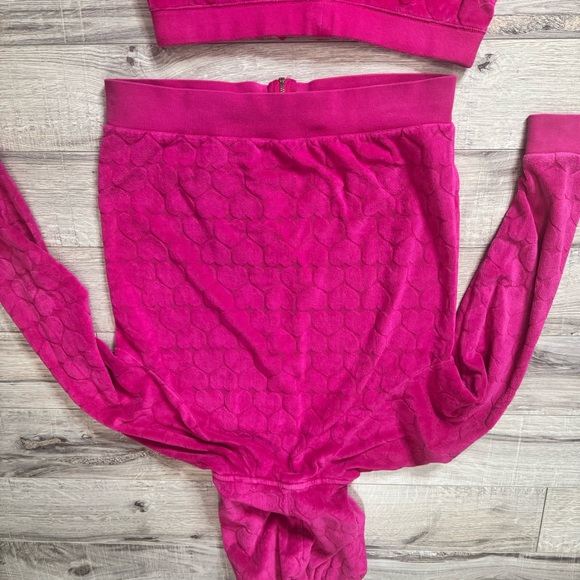 Juicy couture heart print set 2 piece tracksuit sweater jogger pants deadstock - Picture 10 of 13